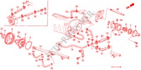 WATERPOMP/THERMOSTAAT (PGM FI)(Y) voor Honda PRELUDE 2.0SI 2 deuren 4-traps automatische versnellingsbak 1986