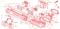 ACHTERLICHT/ACHTER LICHT(2) voor Honda PRELUDE 2.0EX 4WS 2 deuren 5-versnellings handgeschakelde versnellingsbak 1990