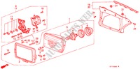 KOPLAMP voor Honda PRELUDE 2.0I-16 4WS 2 deuren 5-versnellings handgeschakelde versnellingsbak 1988