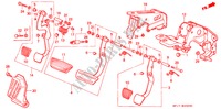 REMPEDAAL/KOPPELINGPEDAAL(2) voor Honda PRELUDE 2.0I-16 2 deuren 4-traps automatische versnellingsbak 1990