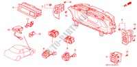 SCHAKELAAR(2) voor Honda PRELUDE 2.0EX 4WS 2 deuren 4-traps automatische versnellingsbak 1990
