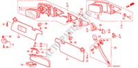 SPIEGEL/ZONNEKLEP voor Honda PRELUDE 2.0I-16 2 deuren 5-versnellings handgeschakelde versnellingsbak 1988