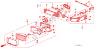 VOOR COMBINATIELICHT (1) voor Honda PRELUDE 2.0EX 2 deuren 5-versnellings handgeschakelde versnellingsbak 1988