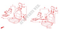 VOOR ZITTING(2) voor Honda PRELUDE 2.0EX 2 deuren 4-traps automatische versnellingsbak 1988