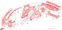 CHASSIS STRUKTUUR(4) voor Honda PRELUDE 2.0EX 2 deuren 4-traps automatische versnellingsbak 1991