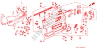 PORTIER VOERING(2) voor Honda PRELUDE 2.0I-16 4WS 2 deuren 4-traps automatische versnellingsbak 1991