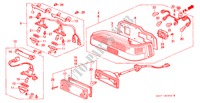 ACHTERLICHT voor Honda LEGEND COUPE V6 2 deuren 4-traps automatische versnellingsbak 1990