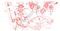 ANTENNE/LUIDSPREKER voor Honda LEGEND COUPE V6 2.7I 2 deuren 4-traps automatische versnellingsbak 1990