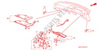INSTRUMENTEN PANEEL ONDER (RH) voor Honda LEGEND COUPE V6 2.7I 2 deuren 4-traps automatische versnellingsbak 1990