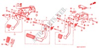 REM & KOPPELINGPEDAAL(LH) voor Honda LEGEND COUPE V6 2 deuren 4-traps automatische versnellingsbak 1989