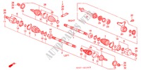 AANDRIJFAS/HALVE AS voor Honda CIVIC CRX 1.6I-16 3 deuren 5-versnellings handgeschakelde versnellingsbak 1991