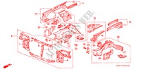 CHASSIS STRUKTUUR(VOOR SCHOT) voor Honda CIVIC CRX 1.6I 3 deuren 5-versnellings handgeschakelde versnellingsbak 1991