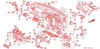 INSTRUMENTEN PANEEL(RH) voor Honda CIVIC CRX 1.6I-16 3 deuren 5-versnellings handgeschakelde versnellingsbak 1990