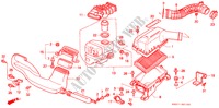 LUCHTFILTER(PGM FI) (VTEC) voor Honda CIVIC CRX 1.6I-VT 3 deuren 5-versnellings handgeschakelde versnellingsbak 1991