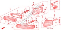 VOOR COMBINATIELICHT voor Honda CIVIC CRX 1.6I-16 3 deuren 5-versnellings handgeschakelde versnellingsbak 1991