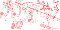 REMPEDAAL/KOPPELINGPEDAAL(LH) voor Honda CIVIC 1.6I 3 deuren 5-versnellings handgeschakelde versnellingsbak 1991