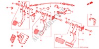 REMPEDAAL/KOPPELINGPEDAAL(RH) voor Honda CIVIC GL 3 deuren 4-traps automatische versnellingsbak 1988