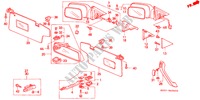 SPIEGEL/ZONNEKLEP voor Honda CIVIC 1.6I 3 deuren 5-versnellings handgeschakelde versnellingsbak 1991