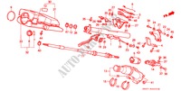 STUURKOLOM(KANTELEN) (RH) voor Honda CIVIC 1.6I-16 3 deuren 5-versnellings handgeschakelde versnellingsbak 1990