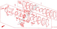 VOOR REMKLAUW(3) voor Honda CIVIC DX 3 deuren 5-versnellings handgeschakelde versnellingsbak 1989