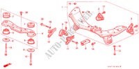 ACHTER KRUISBALK voor Honda CIVIC 1.6I-4WD 4 deuren 4-traps automatische versnellingsbak 1991