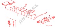 GEREEDSCHAP/KRIK voor Honda CIVIC GL 4 deuren 4-traps automatische versnellingsbak 1990