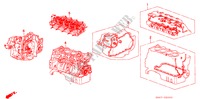 PAKKINGPAKKET/ VERSNELLINGSBAKSAMENSTEL voor Honda CIVIC GL 1500 4 deuren 5-versnellings handgeschakelde versnellingsbak 1991