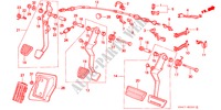 REMPEDAAL/KOPPELINGPEDAAL(LH) voor Honda CIVIC 1.6I 4 deuren 5-versnellings handgeschakelde versnellingsbak 1991
