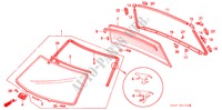 VOOR RUIT/ ACHTER RUIT voor Honda CIVIC GL 4 deuren 5-versnellings handgeschakelde versnellingsbak 1990