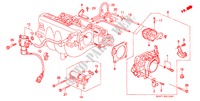 GAS HUIS(PGM FI)(2) voor Honda CIVIC SHUTTLE 1.6I-4WD 5 deuren 4-traps automatische versnellingsbak 1991