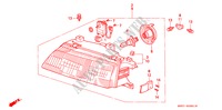 KOPLAMP(2) voor Honda CIVIC SHUTTLE GL 5 deuren 5-versnellings handgeschakelde versnellingsbak 1990