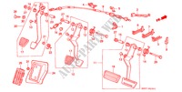 REMPEDAAL/KOPPELINGPEDAAL(1) voor Honda CIVIC SHUTTLE GL 5 deuren 4-traps automatische versnellingsbak 1990