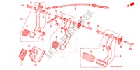 REMPEDAAL/KOPPELINGPEDAAL(2) voor Honda CIVIC SHUTTLE GL 5 deuren 5-versnellings handgeschakelde versnellingsbak 1988