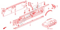 ZIJDE BESCHERMER voor Honda CIVIC SHUTTLE GL 5 deuren 4-traps automatische versnellingsbak 1990