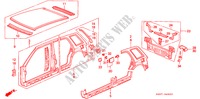 CHASSIS STRUKTUUR(BUITEN PANEEL) voor Honda CIVIC SHUTTLE 1.6I-4WD 5 deuren 4-traps automatische versnellingsbak 1993