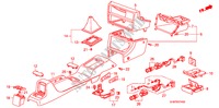 CONSOLE voor Honda CIVIC SHUTTLE 1.6I-4WD 5 deuren 5-versnellings handgeschakelde versnellingsbak 1993