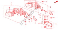 SPIEGEL voor Honda CIVIC SHUTTLE BEAGLE 5 deuren 4-traps automatische versnellingsbak 1995