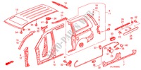 BUITEN PANELEN/DAK PANEEL(1) voor Honda ODYSSEY EXL 5 deuren 5-traps automatische versnellingsbak 2005