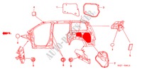 DOORVOERTULLE(ZIJ) voor Honda ODYSSEY EXL 5 deuren 5-traps automatische versnellingsbak 2005
