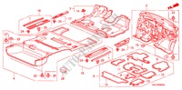 VLOERMAT voor Honda ODYSSEY EXL 5 deuren 5-traps automatische versnellingsbak 2010
