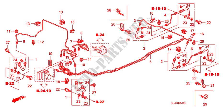 REMVOERINGEN(VSA) voor Honda ODYSSEY EXL 5 deuren 5-traps automatische versnellingsbak 2008