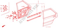 ACHTER PORTIER PANEEL(4DE) voor Honda ACCORD EX 4 deuren 4-traps automatische versnellingsbak 1988
