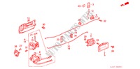 ACHTER PORTIER SLOT(4DE) voor Honda ACCORD LX 1600 4 deuren 5-versnellings handgeschakelde versnellingsbak 1988