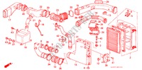 LUCHTFILTER(PGM FI) voor Honda ACCORD 2.0I-16 4 deuren 5-versnellings handgeschakelde versnellingsbak 1988