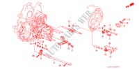 OVERSCHAKELVORK/ GASKLEP AS voor Honda ACCORD LX 1600 4 deuren 4-traps automatische versnellingsbak 1988