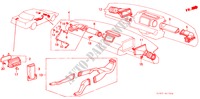 VERWARMING KANAAL voor Honda ACCORD EX-2.0I 4 deuren 4-traps automatische versnellingsbak 1988