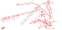 VOOR ONDER ARM/ VOOR STABILISATOR VEER voor Honda ACCORD EX 3 deuren 5-versnellings handgeschakelde versnellingsbak 1988