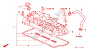 CILINDERKOP AFDEKKING (DIESEL) voor Honda FR-V 2.2 COMFORT LIFE/S 5 deuren 6-versnellings handgeschakelde versnellingsbak 2009