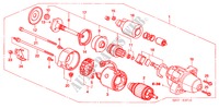 STARTMOTOR (MITSUBISHI) (DIESEL) voor Honda FR-V 2.2 COMFORT LIFE/S 5 deuren 6-versnellings handgeschakelde versnellingsbak 2009