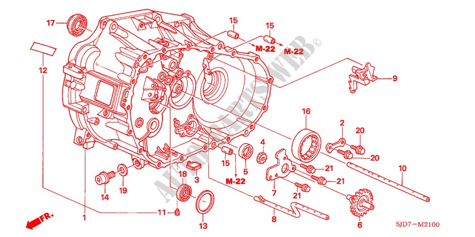 KOPPELINGKAST(DIESEL) voor Honda FR-V 2.2 EXECUTIVE 5 deuren 6-versnellings handgeschakelde versnellingsbak 2006